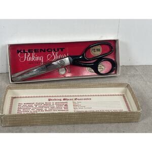 Vintage KLEENCUT Deluxe Pinking Shears In Box Scissors USA